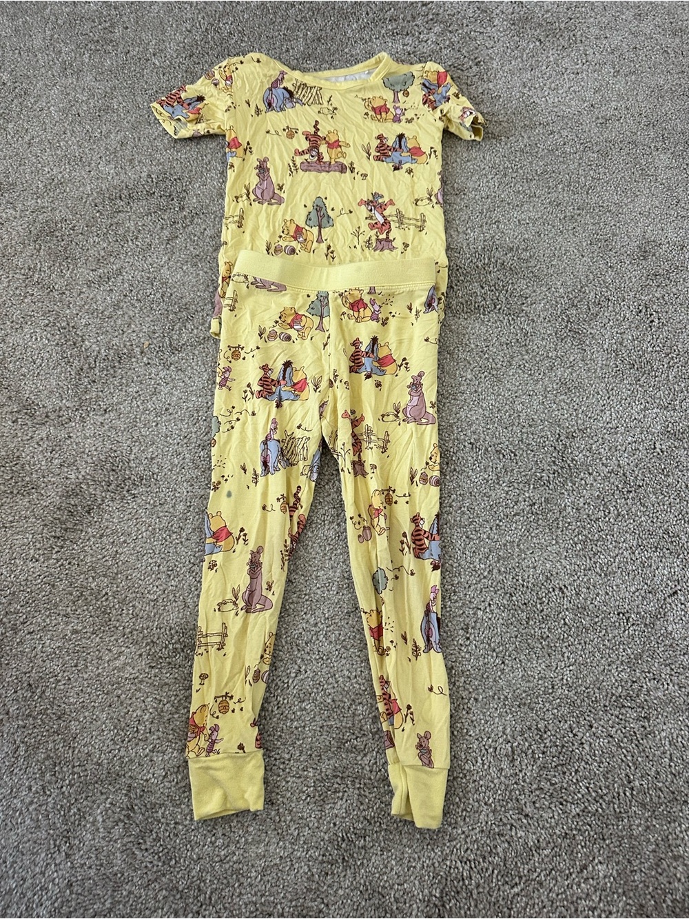 Little Sleepies Yellow Character Print Kids Pajama Set